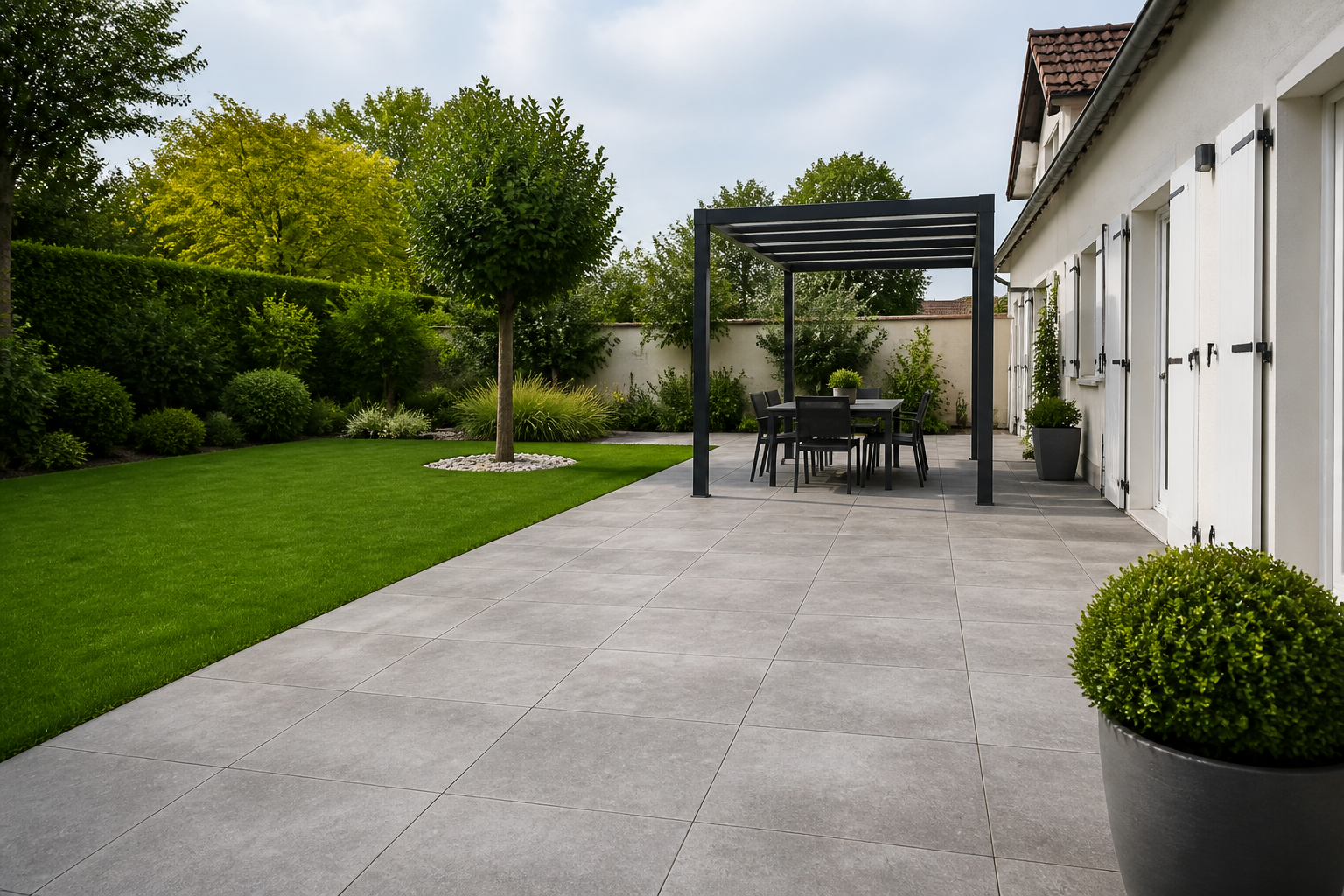 Terrasse entretenue avec joints repris sur pavillon du Loiret (45)